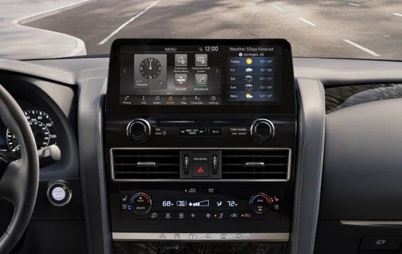 2023 Nissan Armada touchscreen and front console | Peruzzi Nissan in Fairless Hills PA