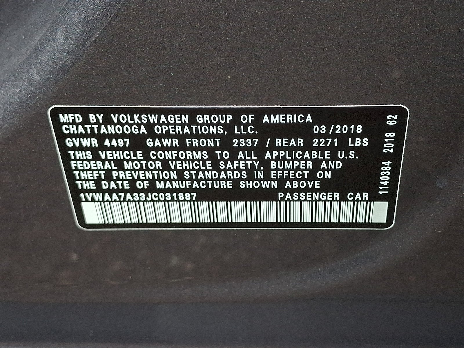 2018 Volkswagen Passat 2.0T R-Line