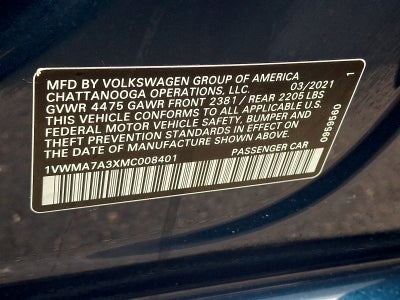 2021 Volkswagen Passat 2.0T R-Line