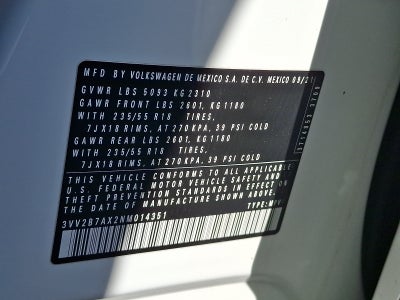 2022 Volkswagen Tiguan 2.0T SE