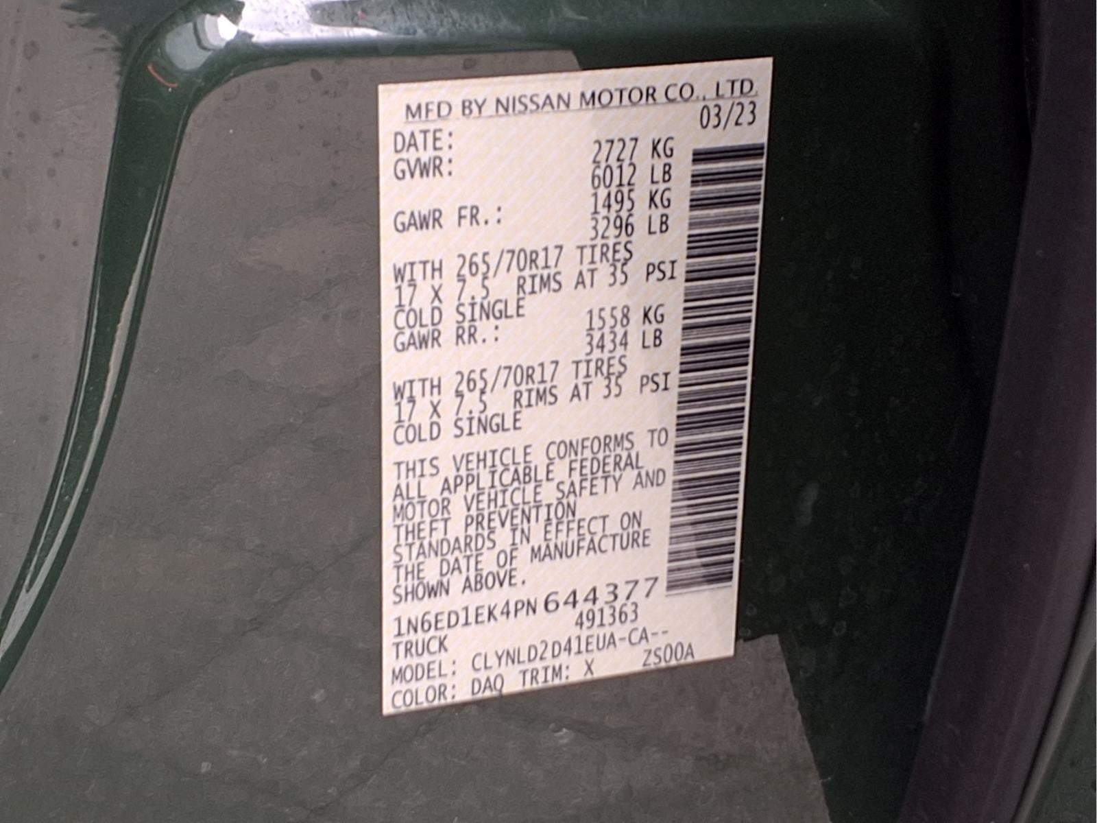 2023 Nissan Frontier PRO-4X