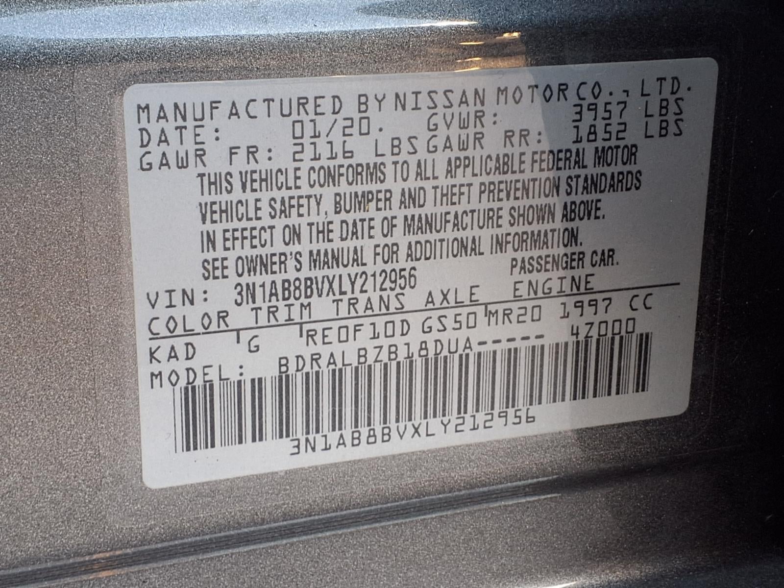 2020 Nissan Sentra S