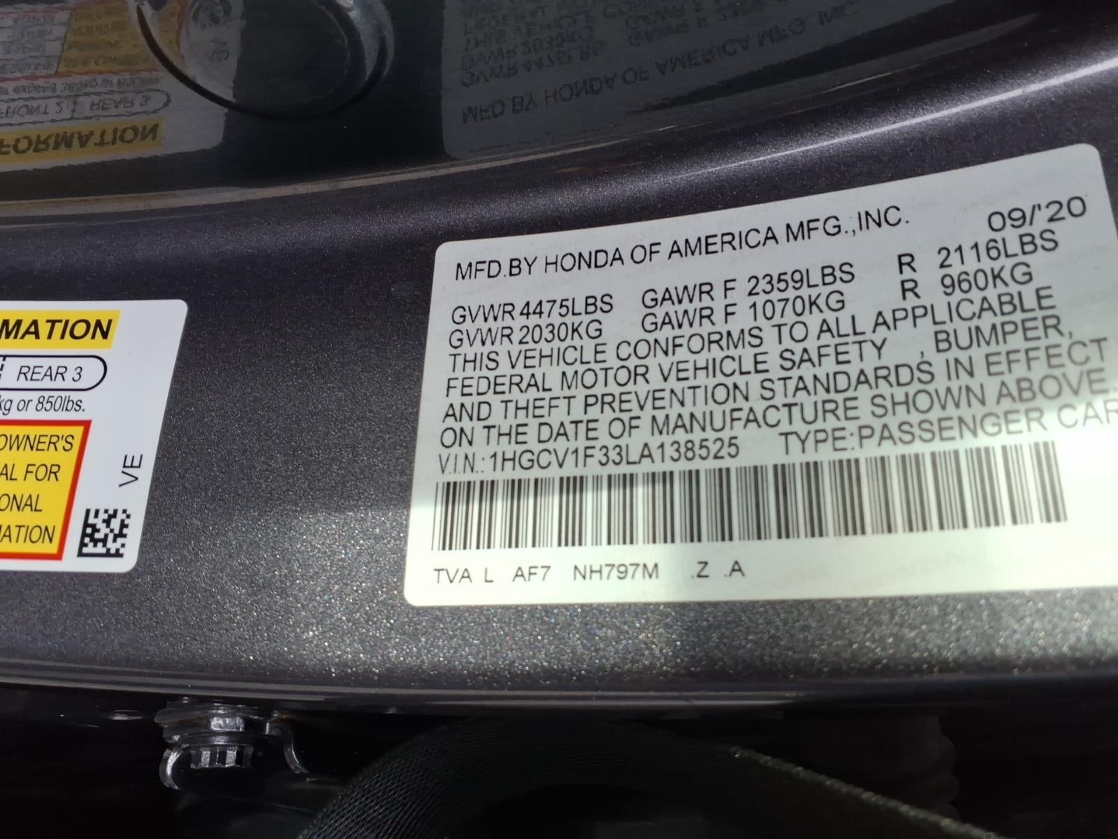 2020 Honda Accord Sport