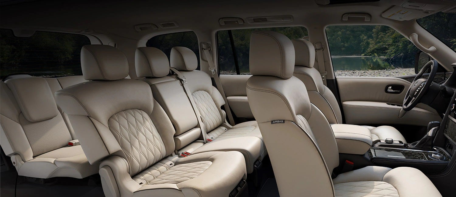 Interior of Nissan Armada model offered at Peruzzi Nissan in Newtown, PA