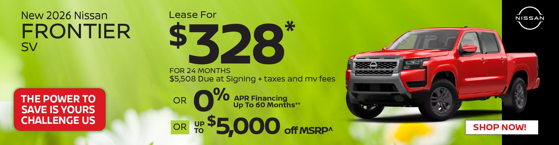 New 2026 Nissan Frontier SV