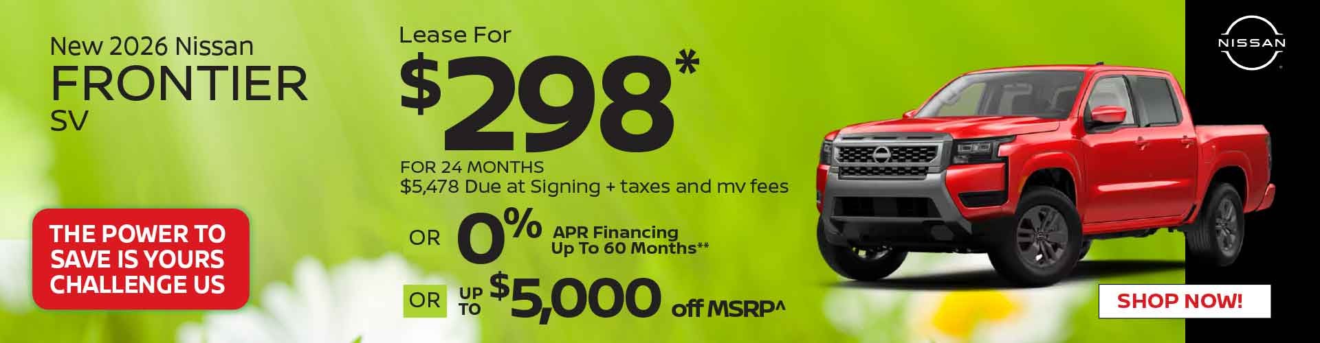 New 2026 Nissan Frontier SV