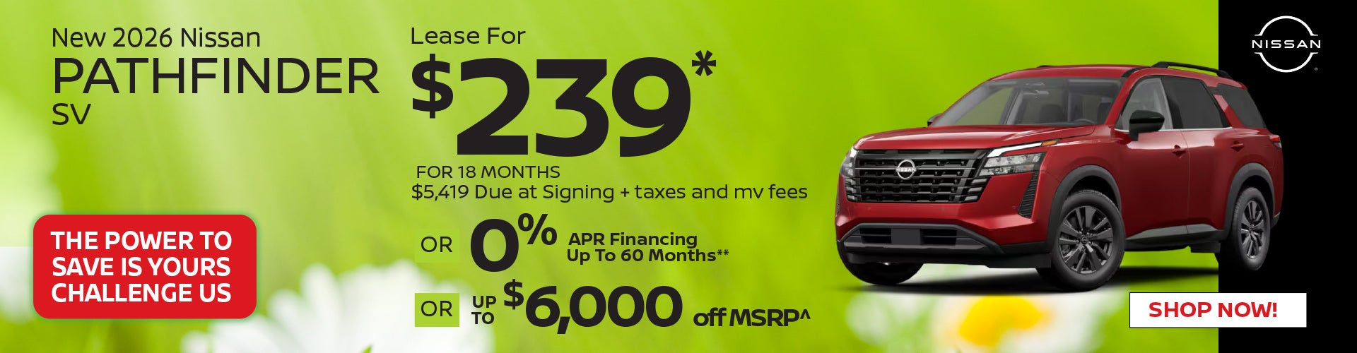 New 2026 Nissan Pathfinder SV