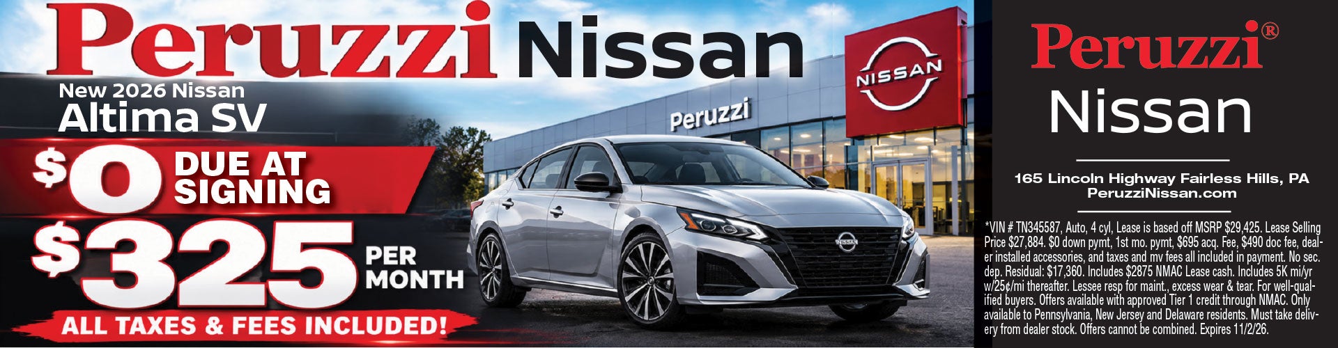 2026 Nissan Altima SV October