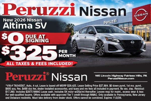 2026 Nissan Altima SV October